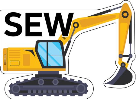 Sitemax 35 x 26.5mm Acrylic Magnet Profile Cut - SEW Excavator